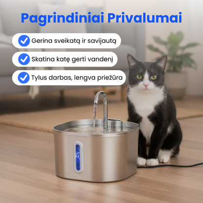 Apsaugokite savo katę nuo Šlapimo Takų ir Inkstų Problemų su AquaFlow™