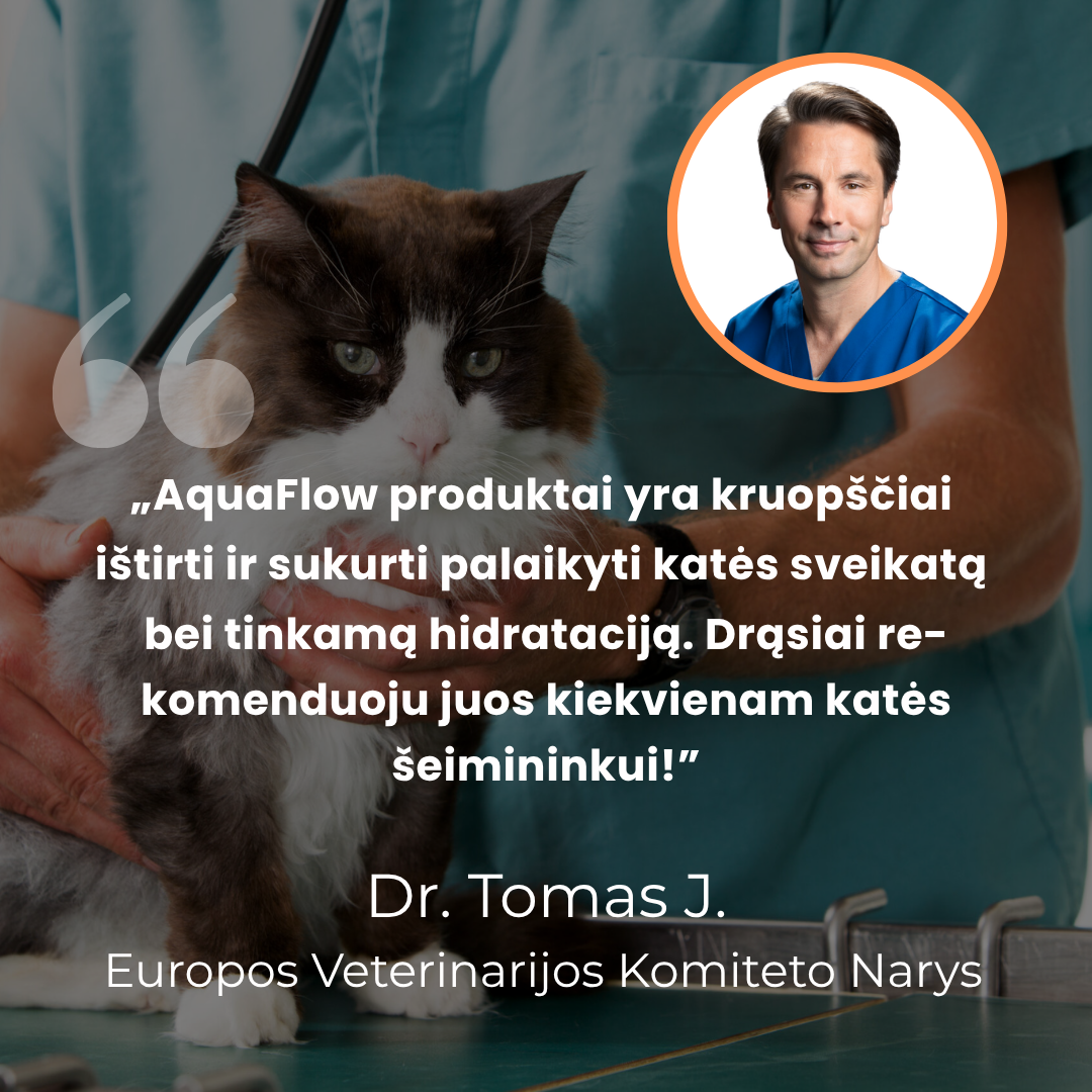 Apsaugokite savo katę nuo Šlapimo Takų ir Inkstų Problemų su AquaFlow™