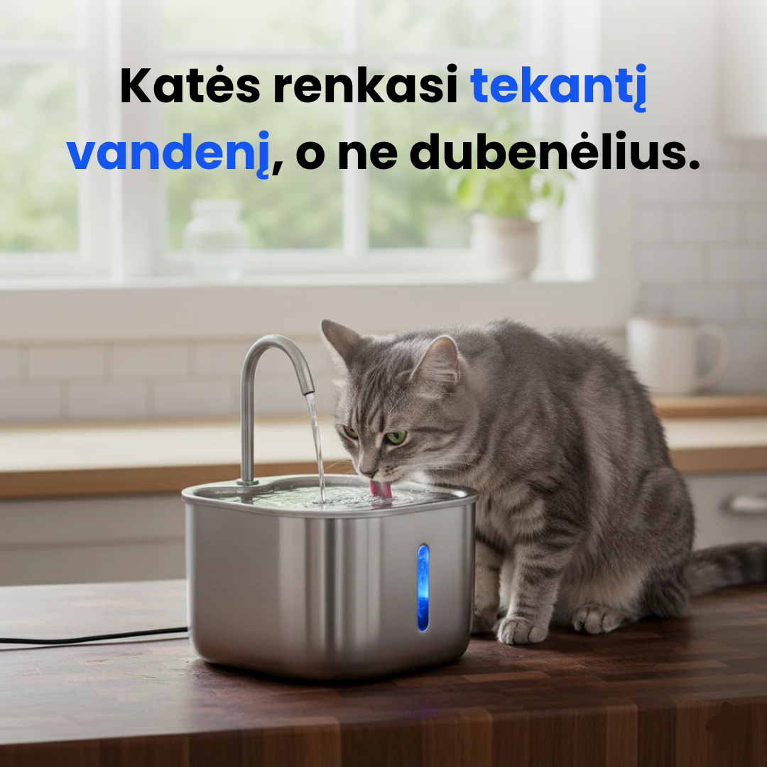 Apsaugokite savo katę nuo Šlapimo Takų ir Inkstų Problemų su AquaFlow™